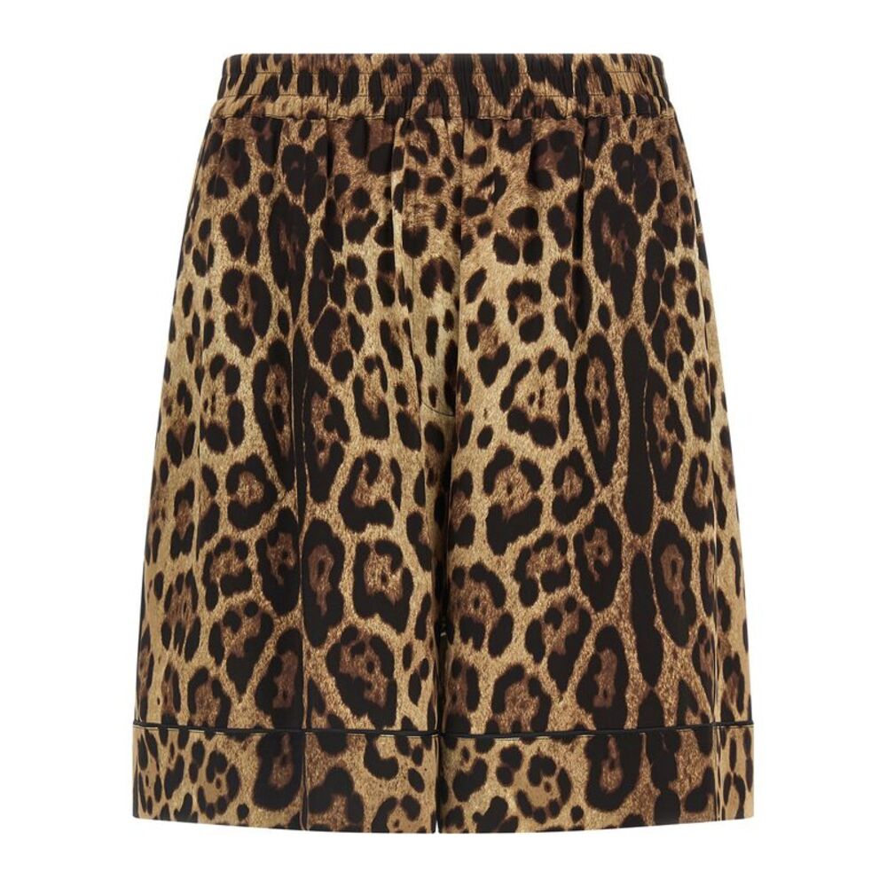 Dolce & Gabbana Brown Silk Bermuda Women's Shorts